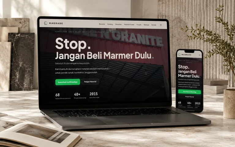 Magrade — Magrade homepage screenshot, mobile